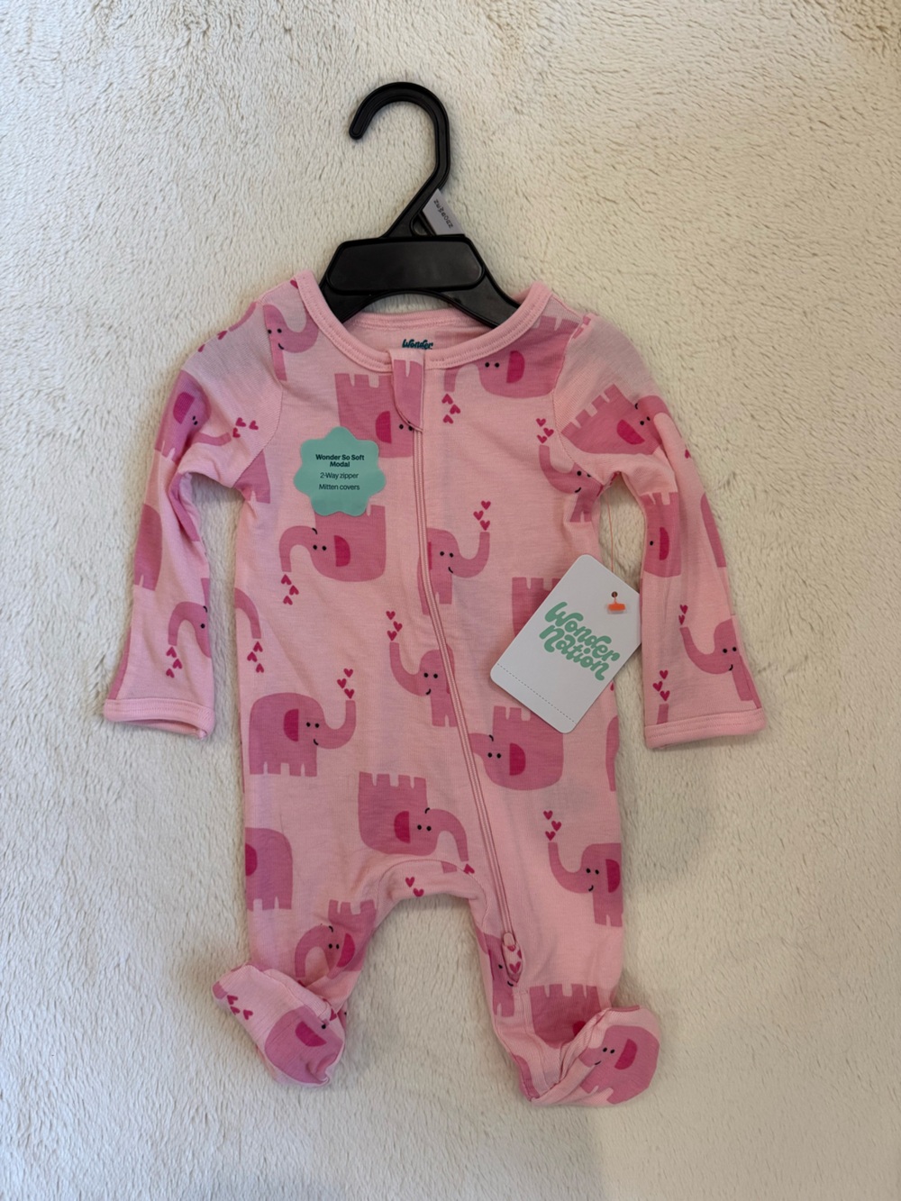 Wonder Nation Pink Elephant Sleeper